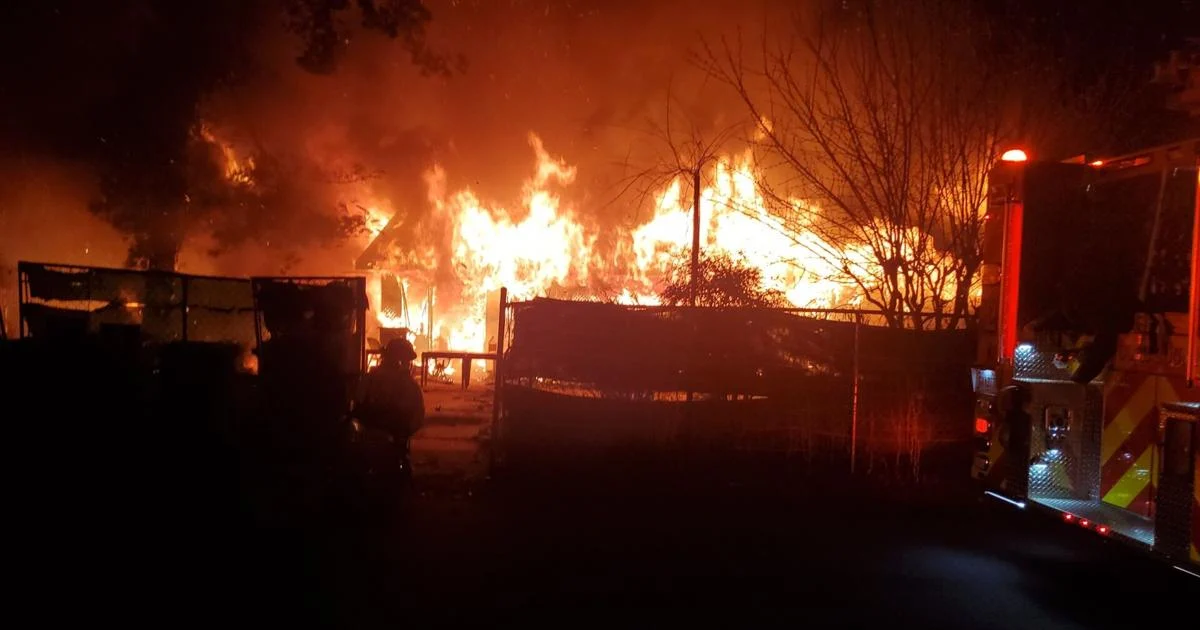 Vacant House by Dobbins Destroyed by Fire