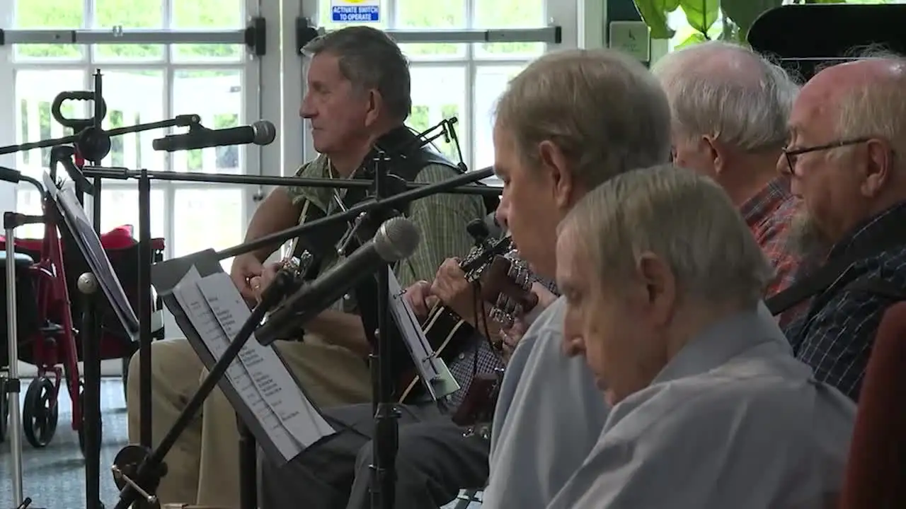 Boy Band Rocks Roswell Senior Living Community with Energetic Performance