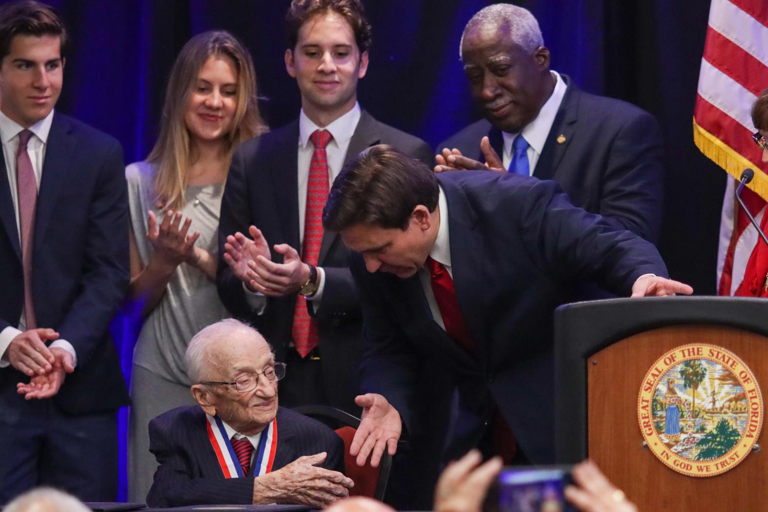 South Florida WWII veteran receives Florida Medal of Merit from Gov. Ron DeSantis