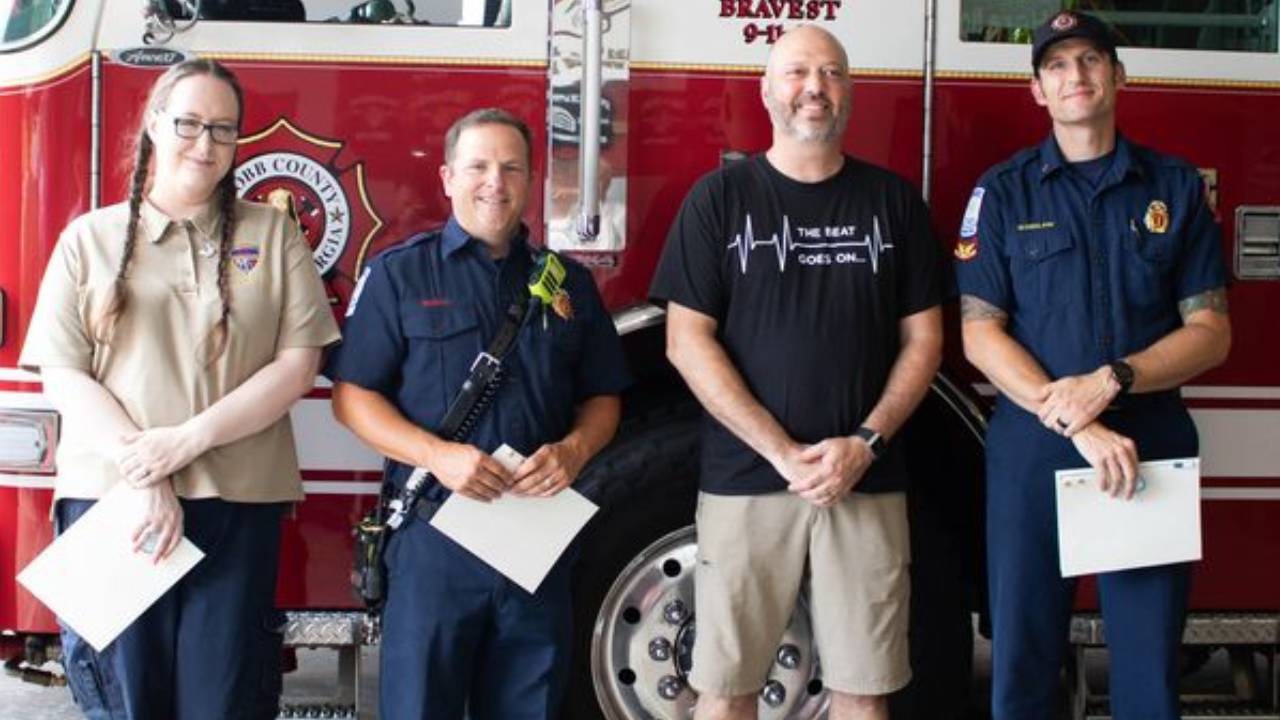 Cobb County Firefighters Save Man Following Heart Attack After Workout
