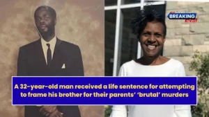 A 32-year-old man received a life sentence for attempting to frame his brother for their parents’ ‘brutal’ murders