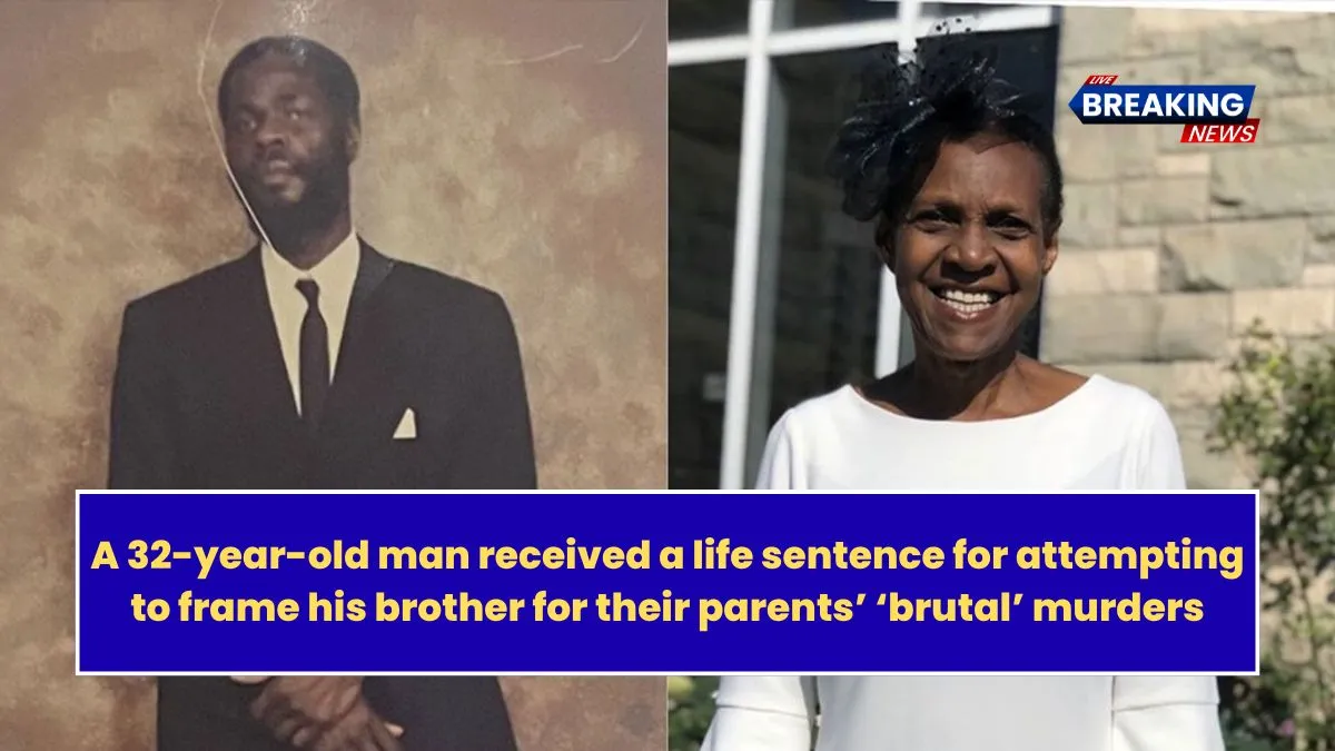 A 32-year-old man received a life sentence for attempting to frame his brother for their parents’ ‘brutal’ murders