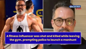 A fitness influencer was shot and killed while leaving the gym, prompting police to launch a manhunt
