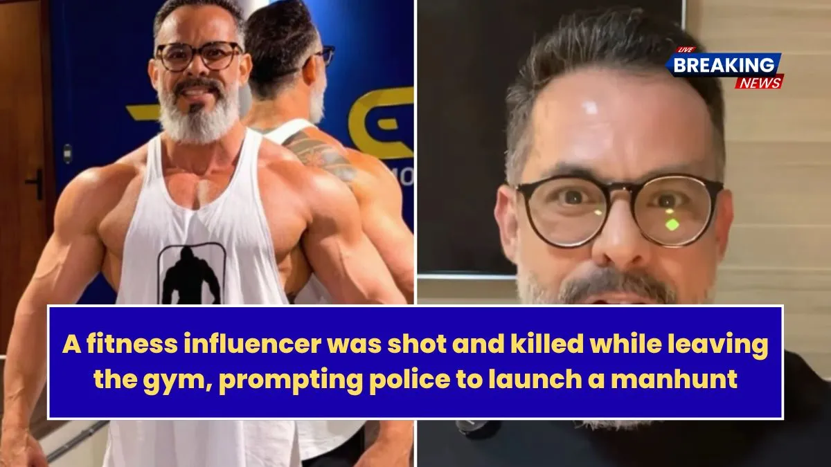 A fitness influencer was shot and killed while leaving the gym, prompting police to launch a manhunt